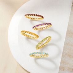 Ross-Simons - 1.20 ct. t. w. Garnet Eternity Band Ring in 14kt Yellow Gold. Size 8. RS Pure. Delicate designs and pretty styles that complete every look. Perfect for daily wear, our dainty ring features 1.20 ct. t. w. garnets in 14kt yellow gold. Add this simple band ring to your stack for a pop of color! 1/16" wide. Garnet eternity band. Garnet birthstones are the perfect gift for January birthdays. Citrine Birthstone, Garnet Birthstone, Amethyst Birthstone, January Birthday, November Birthday, February Birthday, Yellow Gold Jewelry, Eternity Band Ring, Rings Simple