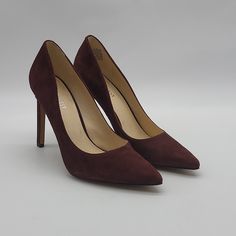 Nine West Tatiana Suede Women's Heel Size 8 Wine Color Never Worn! Comes Without Box. Shoes Have Some Small Flaws. Check Out All The Pictures As They Are Part Of The Description, Please. Feel Free To Ask Any Questions. I Will Answer As Soon As Possible. Smoke-Free Home. Reasonable Offers Are Welcome. I Ship The Same Day Or Next Business Day. You Are Welcome To Stop By My Closet Frequently To Check Out New Items Being Added Continually. Thank You For Checking Out My Closet. Happy Poshing! Burgundy Almond Toe Heels With 4-inch Heel, Burgundy Medium Width Heels For Office, Elegant Red Court Shoes For Fall, Burgundy High Heel Shoes Medium Width, Burgundy Heels With Red Sole For Fall, Burgundy Round Toe Heels For Work, Burgundy Round Toe Heels For Formal Occasions, Fall Burgundy Heels With Red Sole, Burgundy Heels Medium Width For Formal Occasions