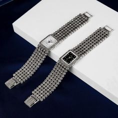 Silver Watch Women - pave zircon | FULL-SILVER Elegant Evening Diamond Watch With Bracelet Strap, Formal Watch With Bracelet Strap, Elegant Watches With Bracelet Strap And Rectangular Dial, Elegant Rectangular Diamond Watch With Bracelet Strap, Evening Analog Watch With Rectangular Dial, Elegant Rectangular Bracelet Strap Jewelry, Luxury Jewelry And Watches For Evening, Elegant Diamond Watch With Bracelet Strap And Rectangular Dial, Elegant Rectangular Watch With Bracelet Strap