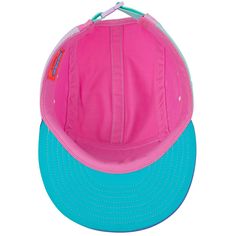 Top off your style with our 5 Panel Hat! This rad accessory has a full coverage soft brim which makes it easy to wear it flipped up or down. Features a heavy duty center release contrast buckle and webbing so you can clip it to your bag and go! Front panel padding for extra comfort. Shop all 5 Panel Hats 100% cotton outer & lining Hand wash For unisex adults and older children. This is a smaller fitted cap perfect for medium-small headed adults and some children depending on head circumference. Sporty Pink Hat For Outdoor, Adjustable Fit Snapback Hat With Flat Brim For Outdoor, Adjustable Fit Snapback Hat With Flat Bill For Outdoor, Functional Adjustable Snapback Hat, Pink Snapback Hat For Outdoor Activities, Adjustable Snapback Visor Hat, Adjustable Nylon Visor Baseball Cap, Sporty Adjustable Sun Hat For Travel, Adjustable Functional Snapback Visor Hat