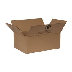 an open cardboard box on a white background