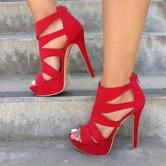 Red Sandals, Brian Atwood, Stiletto Sandals