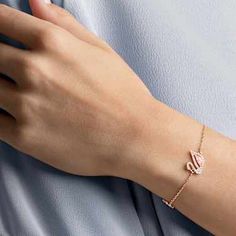 Swan bracelet, Magnetic closure, Swan, Pink, Rose gold-tone plated by SWAROVSKI Swan Bracelet, Swarovski Swan, Dainty Rose, Millennial Pink, Pink Watch, Double Wrap Bracelet, Swarovski Bracelet, Rose Gold Watches, Magnetic Bracelet