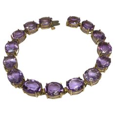 10K gold 11 mm by 9 mm 38 Ct Oval Natural Amethyst Tennis Bracelet Women 8 inch 15 stones, 11 mm by 9 mm, oval amethysts approximately 38 Carats 8 inch long Weighting 19.4 gram All in good condition, no damage, no evidence of repairs, see pictures Bracelet Women, Tennis Bracelet, 10k Gold, See Picture, Womens Bracelets, Jewelry Bracelets, Tennis, Amethyst, Bracelet