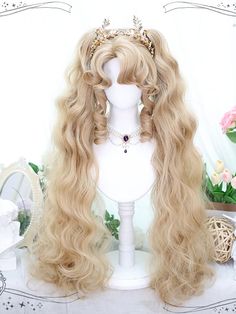 This price is for a wig only, others are not included. Hair Length:ShortWig Bangs:Curly BangsWig Details:Heat-resistant Synthetic Fiber / Natural Top / Net Closed Wefted Cap Construction / Wavy Size Free Size Hair Length 20-25 Ponytails Length 80-85 Kawaii Wigs, Double Ponytail, Fesyen Rambut, Cosplay Hair, Kawaii Hairstyles, Fantasy Hair, Short Wavy, Anime Hair, Hair Reference