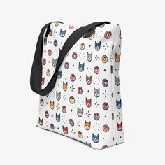 "Cats and donuts on an all over bag? You need one! ⚠️ 𝗣𝗹𝗲𝗮𝘀𝗲 𝗰𝗵𝗲𝗰𝗸 𝘀𝗶𝘇𝗲/𝗰𝗼𝗹𝗼𝗿 𝗰𝗵𝗮𝗿𝘁 𝗶𝗻 𝘁𝗵𝗲 𝗴𝗮𝗹𝗹𝗲𝗿𝘆 𝗳𝗼𝗿 𝗺𝗲𝗮𝘀𝘂𝗿𝗲𝗺𝗲𝗻𝘁𝘀 𝗮𝗻𝗱 𝗮𝘃𝗮𝗶𝗹𝗮𝗯𝗶𝗹𝗶𝘁𝘆! All products ship worldwide. Fulfillment location is set based on shipping destination, routing preferences and stock availability. Fulfillment locations / sizes available: 🔴 US: one size 🔵 EU: one size A spacious and trendy tote bag to help you carry around everything that matters. * 100% spun polyester fabric * Bag 15\" x 15\" (38.1cm x 38.1cm) * Capacity - 2.6 US gal (10l) * Maximum weight limit - 44lbs (20kg) * Dual handles 100% natural cotton bull denim * Handle length 11.8\" (30 cm), width 1\" (2.5cm) * The handles can slightly differ depending on the fulfillment location * Printed on White Cat Design Bag As A Gift, White Bag With Cat Design As A Gift, White Cat Design Bag As Gift, White Bag With Cat Design For Gift, White Bags With Cat Design For Gift, White Bag With Cat Design For Shopping, White Cat Design Shoulder Bag For Gift, White Shoulder Bag With Cat Design As Gift, White Shoulder Bag With Cat Design For Gift