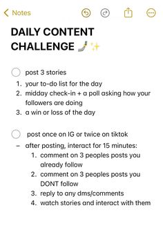 the daily content challenge is shown in this screenshot