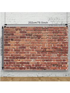 a brick wall is shown with measurements for the width