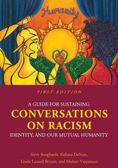 the book cover for conversations on racism