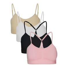 Women's Sports Bras Yoga Lounge Wireless Racerback Bra Small to 2XL Sizes Multi Pack Made with breathable, moisture wicking fabric that is perfect for keeping you cool and dry. The smart four-way stretch makes the most comfortable bras for women. Racer Back Bra helps plus size women distribute the breast weight evenly while gives smaller-busted women extra cleavage with full motion comfort. Seamless yoga bra has a strap to adjust to fit you the best with removable padding that shapes and enhance Racer Back Bra, Gather Bra, Wireless Sports Bra, Most Comfortable Bra, Running Sports Bra, Plus Size Sports Bras, Lounge Bra, Yoga Sports Bra, Comfortable Bras