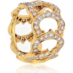 18K Yellow Gold Diamond C De Cartier Ring - Timeless Elegance and Luxury Gold C, Yellow Jewelry, Yellow Rings, Diamond Birthstone, Luxury Rings, Everyday Accessories, Cartier Ring, Brilliant Diamond, Exquisite Jewelry