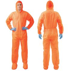 PRICES MAY VARY. 【EXCELLENT QUALITY】VVICOGARD COV003 disposable coverall is made of high quality polypropylene, are lighter and cooler than many other styles while still offering Professional protection. 【PROTECTIVE OVERALL SUIT】Front zipper closure, easier donning and doffing, Elastic cuffs,waist,ankles add the secure seal protection you need ensure a snug fit. Attached hood with elastic around face opening, designed to cover neck and chin and fit around face mask, keep tight seal from pesticid Hazmat Suits, Hazmat Suit, Garment Cover, Protective Clothing, Pesticides, Personal Protective Equipment, Range Of Motion, High Level, Front Zipper