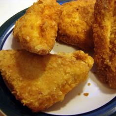 some fried food is on a plate and ready to be eaten by someone or someone