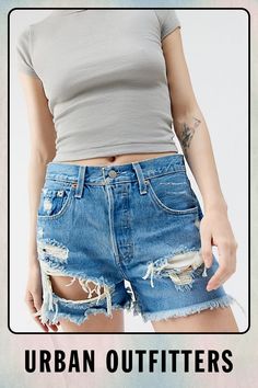 Jean short from Levi’s® with a frayed cutoff hem. Made with a slim, curve-skimming fit and a high-rise. Signature Levi’s® detailing at the back. Features Classic Levi’s® denim shorts with distressed hems Fitted silhouette with a high-rise and super short inseam Choose from rigid denim that will soften more and more over time or denim with a hint of stretch Button fly; 5-pocket styling Content + Care 100% Cotton Machine wash Imported Size + Fit Model is wearing size 27 Measurements taken from siz Trendy Levi's Straight Leg Jean Shorts, Levi's Mid-rise Jean Shorts With Frayed Hem, Levi's Relaxed Fit Jean Shorts With Frayed Hem, Levi's Ripped Cutoff Bottoms, Levi's Cutoff Jean Shorts For Spring, Trendy Levi's Bottoms With Frayed Hem, Levi's Jean Shorts With Frayed Hem For Spring, Fitted Cutoff Jean Shorts, Levi's Ripped Mid-rise Jean Shorts