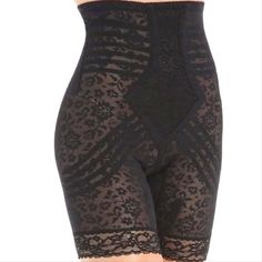 77% Nylon, 23% Spandex Machine Wash Warm No Bleach Hang Dry Do Not Iron Leg Shaper - Enhance Your Best Assets While Slimming Your Entire Body. Gripper Stretch Lace Bottom Eliminates Thigh Bind, While The Exclusive Contour Bands Shape The Waist, Hips, Back, And Derriere. Smooth Seamless Finish - Look And Feel Your Best. The Smooth Seam Finish Lets You Wear Your Favorite Slim-Fitting Outfit Without The Fear Of Lines Showing Through. High Waisted Flattering High Waist Smooths Away Midriff Bulge, An Black Bottoms With Built-in Shorts, Full Coverage, Black Compression Shapewear Brief, Fitted Full Coverage Black Bottoms, Black Shaping Shapewear Shorts, Black Shaping Shapewear, Short, Black Shaping Short Shapewear, Black Stretch Full Coverage Bottoms, Black Stretch Shapewear Mid-thigh, Black Stretch Shapewear Mid-thigh Length