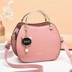 Category:Handbag,Crossbody Bag,Shoulder Bag; Embellishment:Pendant; Gender:Women's; Occasion:Daily; Material:PU Leather; Width:10; Height:18; Pattern:Solid Color; Listing Date:09/20/2022; Length:23 Bag Women Fashion, Stylish Shoulder Bag, Cute Kitten, Cat Pendants, Types Of Bag, Small Handbags, Lady Dior, Womens Tote, Small Bag