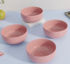 The Earth Store Pink Marble 500ML Ceramic Bowl Dishwasher & Microwave Safe Bowl Mixing Bowl for Snacks, Pasta, Rice, Dal, Fruits, Salad, Noodles, Maggi and More Serving Bowl Set of 2 | Diwali Gift Set