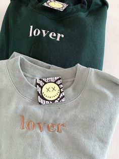 ✰COMES WITH TWO! ✰Embroidered Matching Sets✰UNISEX✰Hand drawn and designed✰Super soft and comfy! Matching Sweatshirts, Matching Sets, Forest Green, Hand Drawn, Graphic Sweatshirt, How To Draw Hands, Sweatshirts