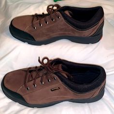 Does Not Come With Original Box. These Are Brand New. Leather Lace-up Walking Shoes For Hiking, Leather Moc Toe Walking Shoes For Outdoor Activities, Leather Moc Toe Walking Shoes For Outdoor, Leather Walking Shoes For Hiking With Round Toe, Brown Leather Waterproof Walking Shoes, Leather Walking Shoes With Round Toe For Outdoor, Leather Walking Shoes With Rubber Sole For Outdoor, Brown Moc Toe Walking Shoes For Outdoor, Brown Leather Walking Shoes For Hiking