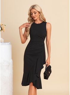 JJ's House No Ruffle Polyester Asymmetrical Midi Scoop Spring Summer Trumpet/Mermaid Faux Wrap Dresses Stretch Fabric NO Black S Height:5.7ft(174cm) Bust:33.5in(85cm) Waist:26in(66cm) Hips:36in(91cm) Dress. #JJ's House #No #Ruffle #Polyester #Asymmetrical #Midi #Scoop #Spring #Summer #TrumpetMermaid #FauxWrapDresses #StretchFabric #NO #Black #S #Dress Casual Non-stretch Midi Dress With Ruffle Hem, Midi-length Asymmetrical Ruffled Dress For Cocktail, Fitted Midi Dress With Ruffles And 3/4 Sleeves, Cocktail Midi Dress With Ruffle Hem And V-neck, Stretch V-neck Midi Dress With Ruffles, Asymmetrical Maxi Dress, Asymmetrical Midi Dress, Faux Wrap Dress, Chiffon Lace