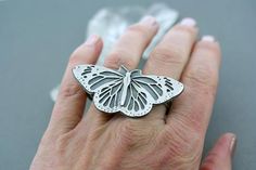 Unique Sterling Silver Nickel-free Butterfly Ring, Unique Butterfly Sterling Silver Ring, Unique Nickel-free Sterling Silver Butterfly Ring, Nickel-free Sterling Silver Butterfly Ring, Unique Sterling Silver Butterfly Open Ring, Sterling Silver Butterfly Ring For Wedding, Unique Sterling Silver Open Butterfly Ring, Unique Sterling Silver Butterfly Ring For Wedding, Unique Sterling Silver Butterfly Ring