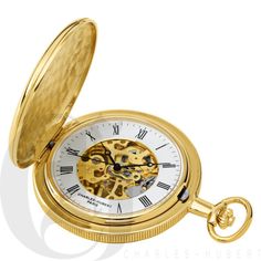 Personalized Quality Gold-Plated Polished Finish Hunter Case Mechanical Pocket Watch & Chain free Engraving Personalization: Free Engraving 3 lines up to 20 characters per line.Model:  3576-GCollection: Classic CollectionShape: RoundMaterial: BrassMovement: MechanicalDisplay: Roman Numerals MarkersDial Color:  Skeleton DialCase Finish: Polished- FinishCase Color: GoldCase Size: 50 mmCase Thickness: 14 mmWater resistance: Not water ResistantEngravable: YesWarranty: Limited Lifetime Warranty Charles-Hubert Paris timepieces have a lifetime warranty for the watch movement and one-year warranty against manufacturing defects from the date of purchase.  This warranty does not cover damage resulting from lack of care, accident, or normal  wear and tear (battery, crystal, stem, crown or strap). Modern Pocket Watch, Gold Pocket Watch, Mechanical Pocket Watch, Forever Gifts, Pocket Watch Chain, Pendant Watches, Pocket Watches, Watch Chain, Mechanical Movement