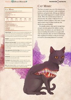 an image of a cat with teeth and fangs on it's back side, in front of a page