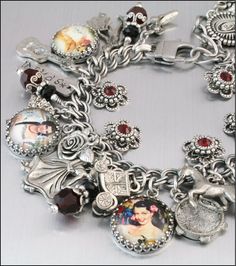 Spain Charm Bracelet Silver Charm Bracelet by BlackberryDesigns, $87.00 Artistic Silver Jewelry With Charms, Artistic Silver Metal Bracelets, Charm Bracelet Silver, Memorial Bracelet, Bracelet Ideas, Silver Charm Bracelet, Gold Rush, Bead Jewelry, Travel Jewelry