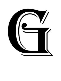 the letter g in black and white