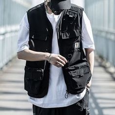 Men Fashion Cargo Multi Pockets Vests Sleeveless Outdoor Jackets Solid Waistcoat Material: Polyester,Cotton Color: Black Package: 1 x Vest  Size M is suitable for 47-52kG Size L is suitable for 52-60KG Size XL is suitable for 60-67KG Size 2XL is suitable for 70-77KG Size 3XL is suitable for 77-82KG Note:This is in Asian sizing, smaller than western size e.g. UK, US, AU. Please check the measurements carefully before making a purchase. Please allow 2-4cm discrepancy due to different measurement m Techwear Vest With Cargo Pockets, Techwear Sleeveless Vest With Cargo Pockets, Sleeveless Techwear Vest With Cargo Pockets, Black Casual Vest With Cargo Pockets, Casual Black Vest With Cargo Pockets, Techwear Sleeveless Vest With Multiple Pockets, Sleeveless Techwear Outerwear For Streetwear, Spring Utility Vest With Pockets, Fall Streetwear Vest With Side Pockets