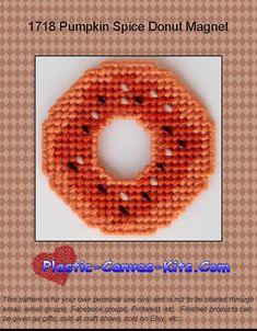 an orange knitted donut with sprinkles is featured in this knitting pattern