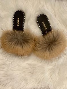 Our original classic fur flats. Our custom hand made fur flats are like no other. With premium fur and a sole with details that line the sole, you can't go wrong with these. They bring more of a classy laidback look that can be worn with anything. Put them in your purse after a long day of wearing heels to keep your outfit together. The natural color makes the paring endless. They run small so order a size up as all sales are final. Flat Faux Fur Slippers, Winter Faux Fur Flat Slippers, Faux Fur Slippers With Round Toe For Fall, Brown Faux Fur Casual Slippers, Brown Casual Faux Fur Slippers, Casual Brown Faux Fur Slippers, Fluffy Flat Faux Fur Slippers, Fluffy Faux Fur Flat Slippers, Brown Fluffy Slippers With Round Toe