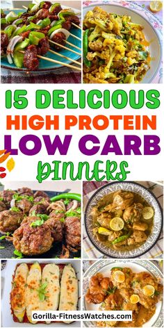 Indulge in 15 delicious high protein low carb dinners that are both satisfying and nutritious | high protein dinners | low carb recipes | healthy dinner ideas | high protein meals | low carb dinner ideas | nutritious low carb dishes | protein-packed dinners | healthy meal ideas | easy low carb recipes | high protein dinner recipes | low carb meal prep | delicious low carb meals | protein-rich dinner options | healthy dinner collection Protein Based Meals Recipes, High Protein Dinner Low Carb, Protein Meals Low Carb, Low Carb Sunday Dinner Ideas, Healthy Meal Ideas Easy, Healthy Low Carb Dinner Ideas, High Protein Low Carb Dinners, Dinner Ideas High Protein, High Protein Meals Low Carb