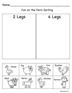 farm animals worksheet for kids