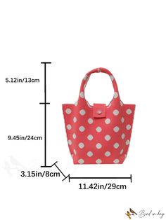 BirdinBag - Womens Polka Dot Crocheted Tote Handbag: Versatile and Spacious for Everyday and Vacations Geometric Composition, Bags Pattern, Crochet Tote, Crochet Bag Pattern, Crochet Bags, Tote Handbag, Pink Bag, Bag Pattern, Crochet Bag