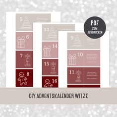 ★ ADVENT CALENDAR TO DOWNLOAD WITH JOKES ★ ✨ DIY ADVENT CALENDAR TO DOWNLOAD » Buy, print out and give the funny Advent calendar to the recipient. 🎄 JOKES CALENDAR » Design a very individual do-it-yourself Advent calendar and surprise someone with a joke every day until Christmas. It's so fun to get through the cold season. 😍 ADVENT CALENDAR FOR CHILDREN AND ADULTS » The Christmas calendar is suitable for boyfriends, girlfriends, children, grandma, grandpa or parents 🤍 DOWNLOAD CHRISTMAS CALE Funny Advent Calendar, Calendar Download, Boyfriends Girlfriends, Christmas Calendar, Diy Advent Calendar, Days Until Christmas, Advent Calendars, Dotted Line, Calendar Design