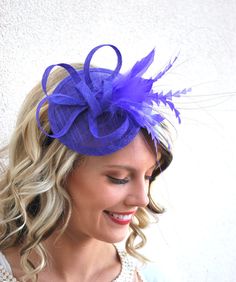 "Sinamay Fascinator with feathers on matching satin headband. Perfect Piece for a wedding, tea party or any other special occasion. -Available in other colors -Comfortable -Ultra Light -Available in different colors Available for immediate shipment! Shop more Fascinators in different colors and styles: https://www.etsy.com/shop/QueenSugarBee?section_id=17790047&ref=shopsection_leftnav_1 Select matching and unique jewelry pieces: https://www.etsy.com/shop/QueenSugarBee?section_id=17798152&amp Purple Fascinator, British Hats, Pink Hats, Sinamay Fascinator, Womens Tea, Pink Fascinator, Couture Hats, Hat Wedding, Church Hat