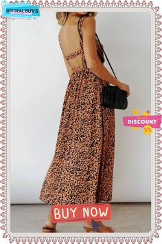 Shane Animal Print Backless Maxi Dress Sleeveless Leopard Print Summer Dresses, Summer Leopard Print Backless Dress, Casual Backless Midi Dress For Day Out, Sleeveless Leopard Print Beach Dresses, Leopard Print Maxi Dress For Beach, Spring Leopard Print Maxi Dress For Beach, Sleeveless Leopard Print Maxi Dress For Spring, Leopard Print Summer Vacation Dresses, Summer Vacation Leopard Print Dresses