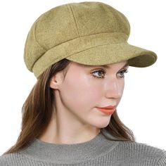 PRICES MAY VARY. MATERIAL - 50% wool & 50% polyester, super warm soft and comfortable gatsby cap. Great for daily and outdoor activities: golf, fishing, driving, trucker hiking, camping, hunting, traveling, gardening, etc. ONE SIZE FITS MOST- Best for female heads in 21.6”-22.9”(55cm-58cm), The Invisible drawstring Closure Design allows this bakerboy hat for women has an adjustment space of 2cm. See size chart for specifics. How to measure my head size? - Just use a tape to measure around your h Bakerboy Hat, Empire Records, Closure Design, Female Head, Women's Hats, Newsboy Cap, Beret Hat, Girls Fashion, Amazon Women