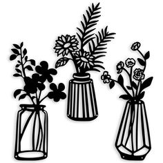 PRICES MAY VARY. 【SIZE】These black kitchen wall decor have three different sizes, including 14.57 x 6.3 inches,14.76 x 7.28 inches,14.57 x 6.89 inches. 【 HIGH QUALITY】These outdoor metal flowers wall decor have 3 different styles.the raw material we use is alloy iron plate, long-term use does not rust. Each metal flowers hanging wall art comes with 2 holes for easy hanging it on while just need a nail on the wall. 【 UNIQUE DESIGN ART】These package includes 3 pieces of black metal vase flowers wa Metal Wall Flowers, Flower Wall Art Decor, Metal Flower Wall Decor, Indoor Kitchen, Flowers Wall Decor, Vase Wall, Wall Decor Metal, Black Wall Art, Metal Wall Sculpture