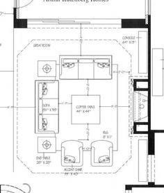 the floor plan for an open concept home