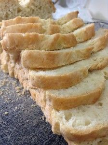 slices of bread sitting on top of a counter