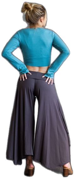 Stretch Wide-leg Harem Pants For Fall, Fall Stretch Full Length Harem Pants, Wide Leg Yoga Pants With Wide Waistband, Gaucho Pants, Womens Trousers, Womens Pants, Asheville Nc, Asheville, Trousers Women