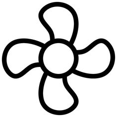 a black and white image of a flower that is in the shape of a pinwheel