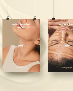 Final branding bits for Pur. My main goal for this branding was to speak volumes about the love Pur has for clean, natural skincare. From posters to social media templates, my choice of minimalistic branding is a reflection of Pur’s belief in the power of purity. This brief was so much fun - it really pushed me to stick to minimalism whilst keeping my vision of an organic vibe alive. Thank you! 💛 @briefhaus #BHpur #BriefHaus #skincare #vegan #skin #selfcare #graphicdesign #promotions ... Social Design Inspiration, Skincare Marketing Campaign, Clean Beauty Brands, Clean Social Media Design, Skincare Brand Social Media, Skincare Creatives, Cosmetic Poster Design, Before And After Skincare, Minimalist Social Media Post