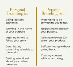 two different types of personal branding