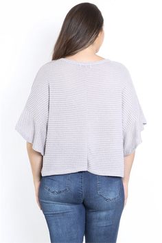 The perfect oversized casual top is here! - Features flowy sleeves that hit below the elbow, a wide neck & a waffle knit fabric - Fits true to size | Model is 5'9" wearing a size 1X *due to screens / filters colors may vary slightly* Casual Batwing Sleeve Knit Top, Casual Knit Top With Batwing Sleeve, Casual Batwing Sleeve Knit Top For Spring, Casual Knit Top With Batwing Sleeves And Relaxed Fit, Chic Oversized Soft Knit Top, Oversized Soft Knit Chic Top, Slouchy Soft Knit Top With Batwing Sleeves, Casual Soft Knit Batwing Sleeve Tops, Casual Soft Knit Tops With Batwing Sleeve