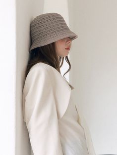 ACCLET wants to pursue individual happiness through fashionable products and create a lively and vibrant world- A linen knit hat made with a knitting pattern- Curved shape and appropriate brim length- Cool and lightly blocks sunlight- Linen material is light to the touch and breathable Spring Everyday Bucket Straw Hat, Everyday Spring Bucket Straw Hat, Beige Crochet Hat For The Beach, Beige Crochet Knitted Hat For Beach, Knitted Beanie For Spring, Casual Brimmed Knitted Cloche Hat, Casual Knitted Brimmed Cloche Hat, Knitted Beanie Hats For Spring, Casual Knitted Cloche Hat With Short Brim