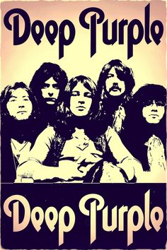 a poster with the words deep purple on it