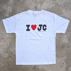 "Vintage I Heart Jesus Cristo t-shirt Size L Pit to pit 21\" Sleeve 8.5\" Length collar to bottom 26\" Length top to bottom 29.5\" ALL SALES FINAL   Tags: Jesus Cristo Christ Christianity religion Holy Bible god 90s 2000s love heart NYC New York City" I Love Jesus Shirt, 2000s Love, Vintage Shirt Design, Christian Graphic Tees, Jesus Tees, Christian Girl, 90s 2000s, Jesus Tshirts, Girl Things